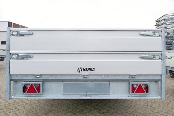 Henra plateauwagen 2as geremd 351x222x30cm 2000kg