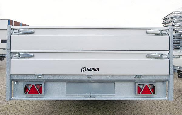 Henra plateauwagen 2as geremd 351x222x30cm 2000kg